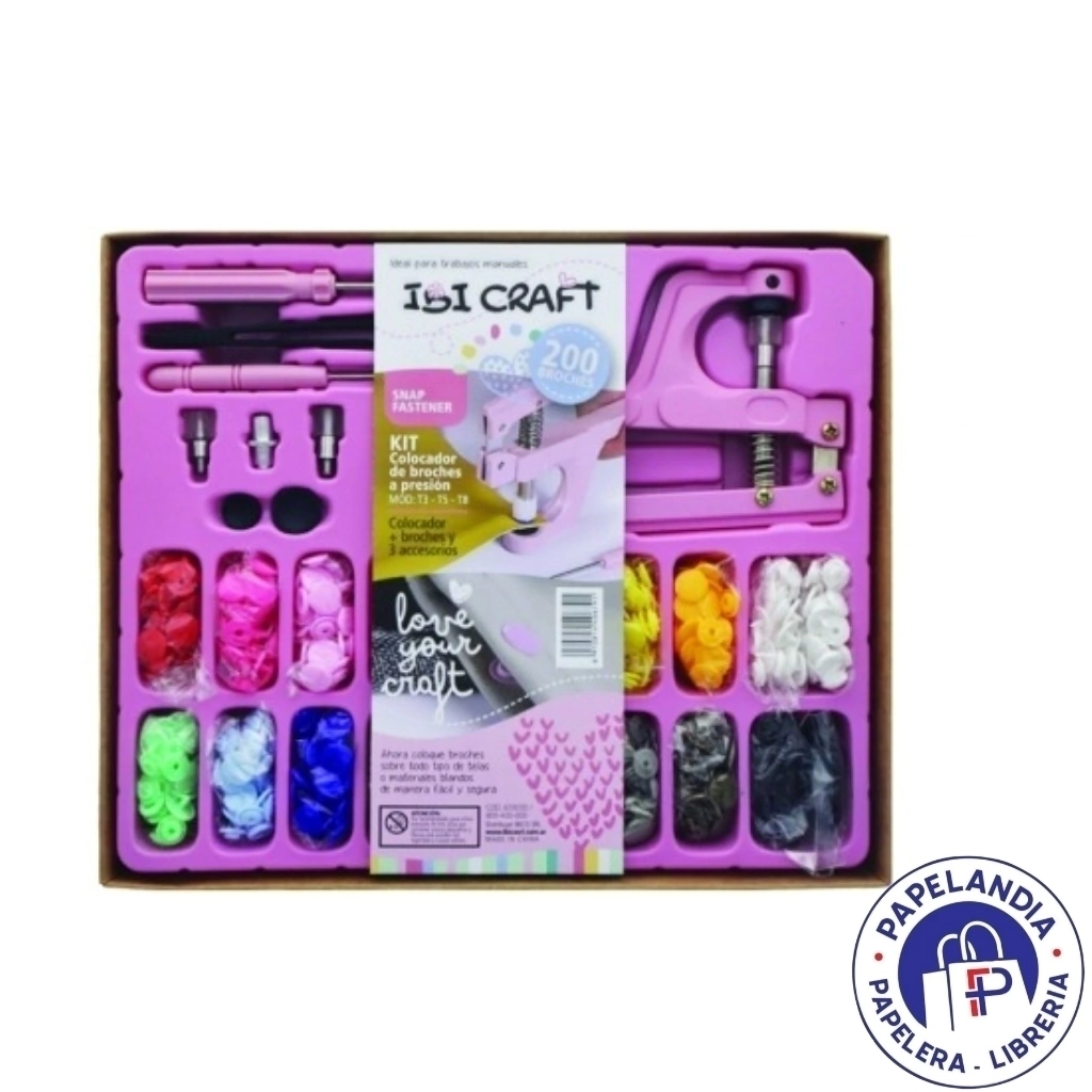 SET COLOCADOR DE SNAP T3-T5-T8 (200 PCS + PINZA) 659500