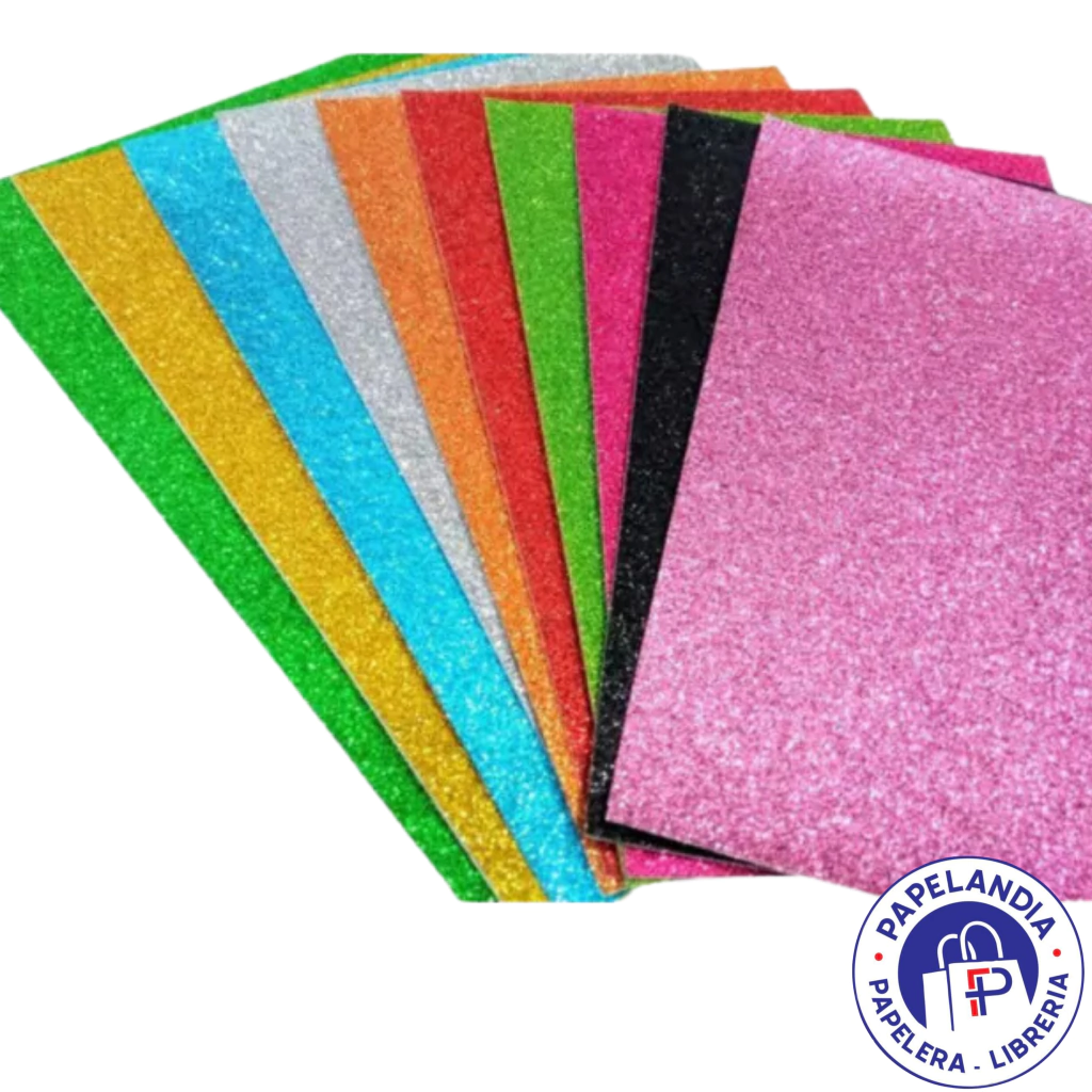 CARTULINA GLITTER 35X50CM 250GRS X U VARIOS COLORES MARRON 648438