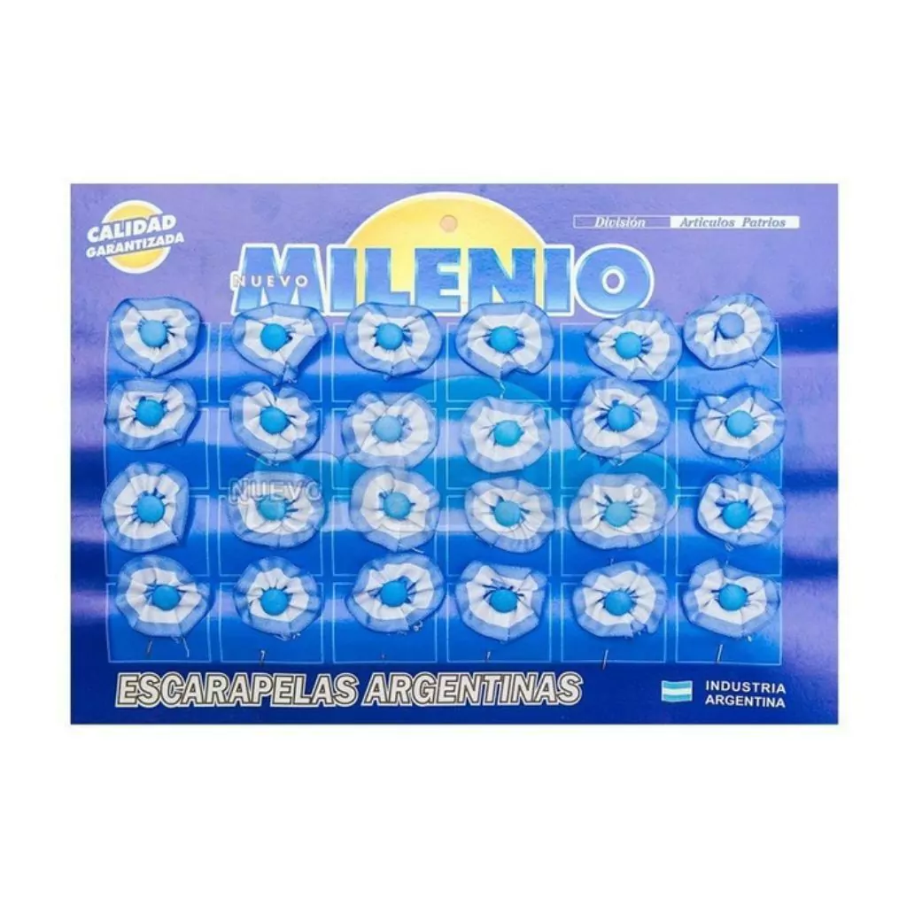 ESCARAPELA NRO 125 REDONDA GDE CON BOTON X UNIDAD