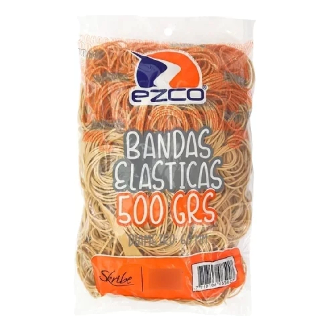 BANDAS ELASTICAS EZCO 500GRS DIAM 60 MM