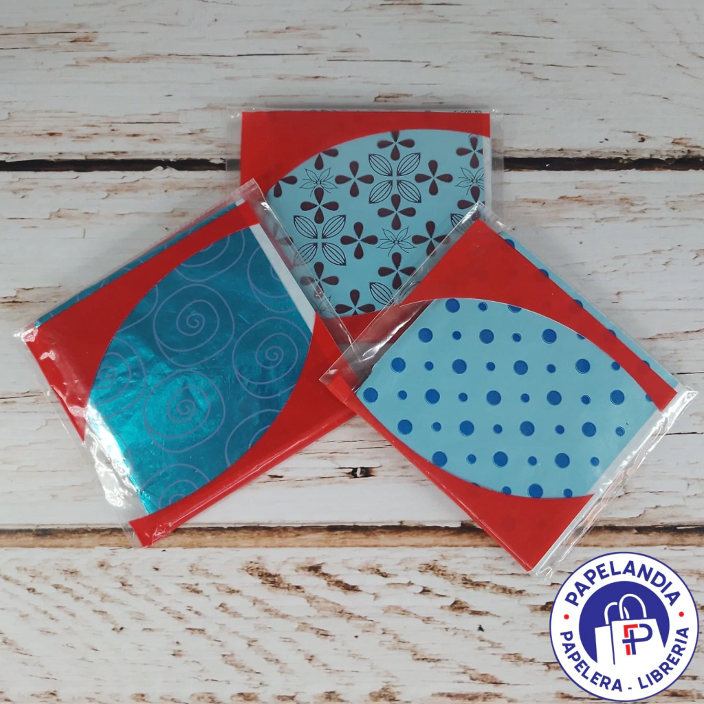 PAPEL ALUMINIO PARA BOMBON DECORADO 8X8 X 50U