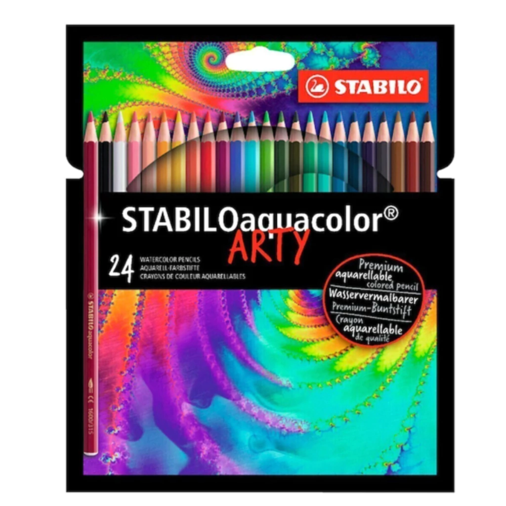 PINTURITAS AQUACOLOR ARTY ESTUCHE X 24 L STABILO 1624/1-20