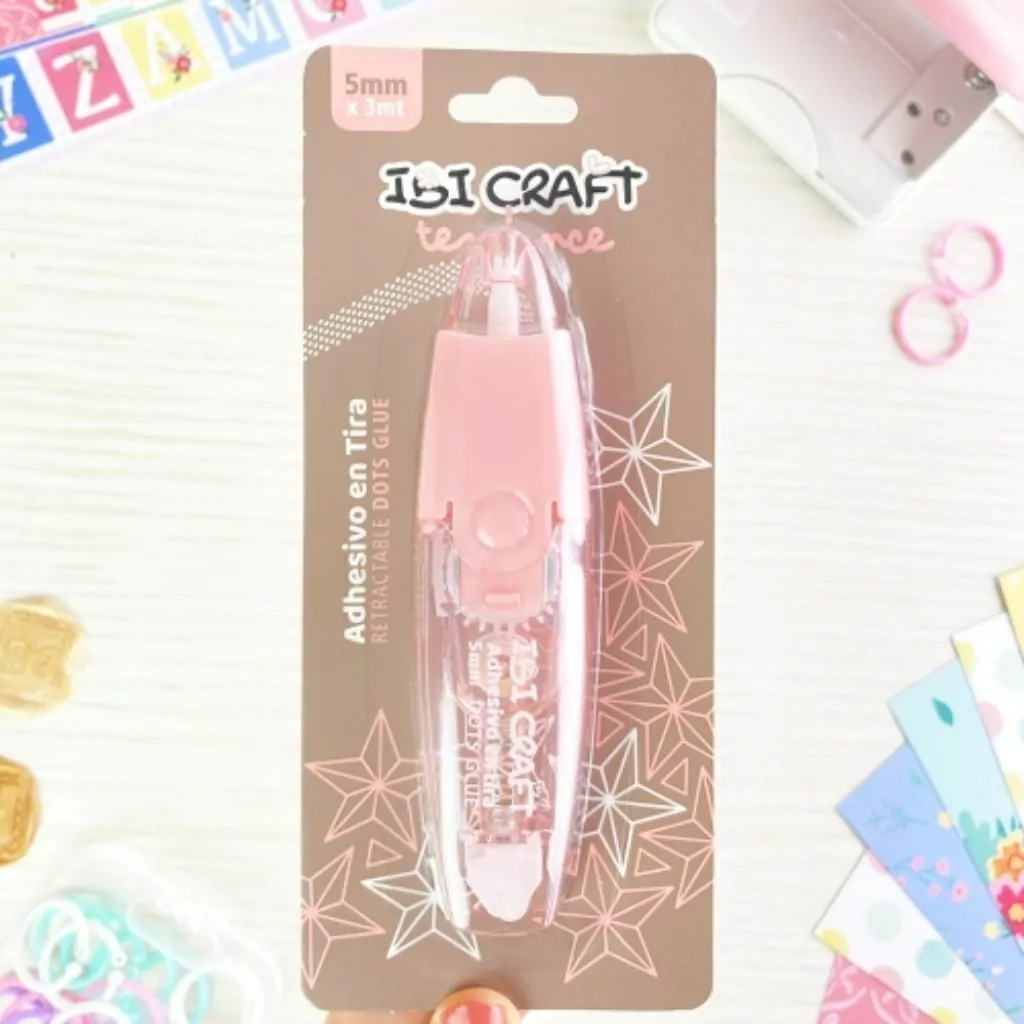 CINTA ADHESIVA DOBLE FAZ RETRACTIL 5MM X 3MTS