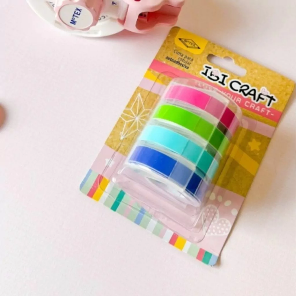 MOTEX CINTA P/ROTULAR 9MMX3MTS SET X4 PASTEL 800654