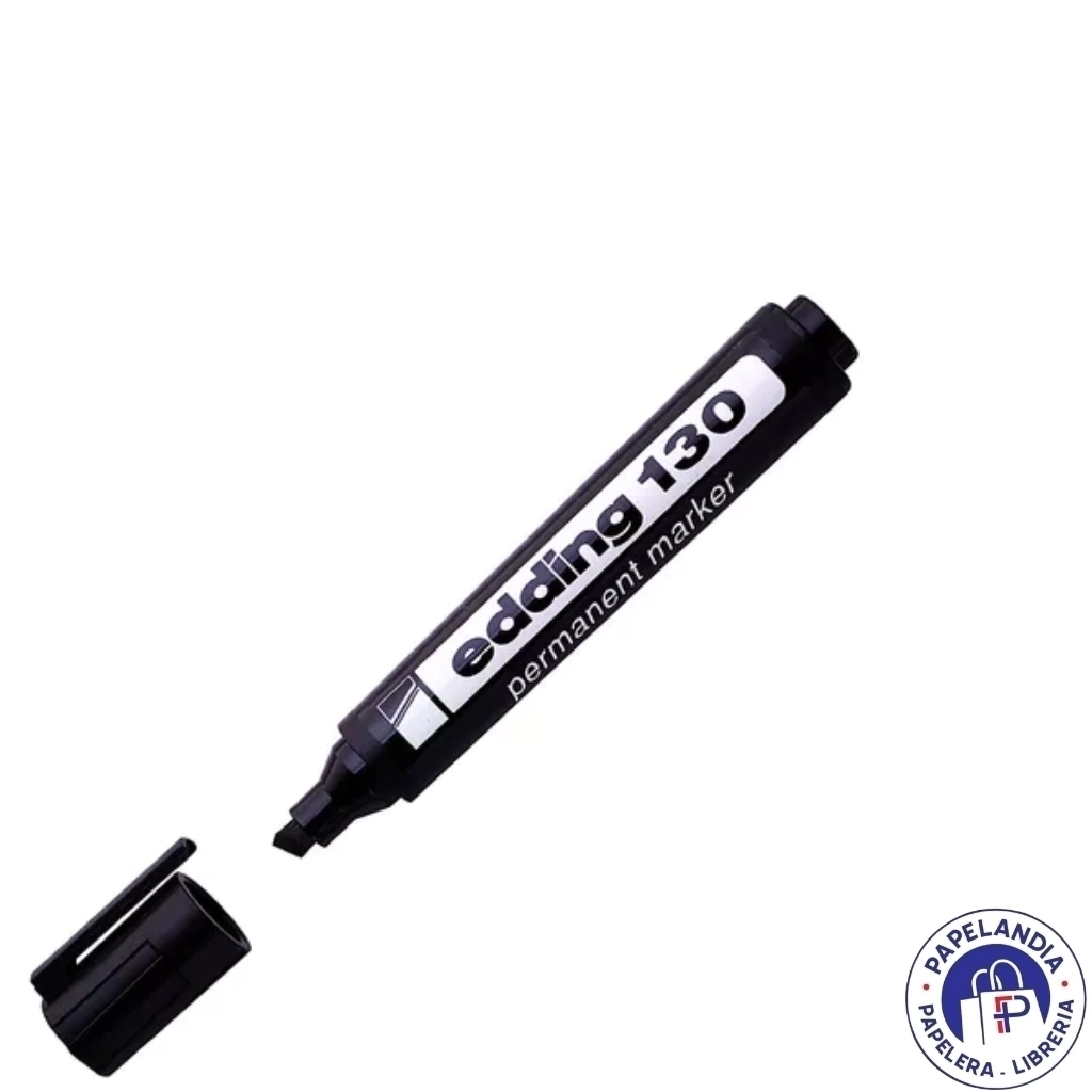 MARCADOR EDDING 130 PUNTA BISELADA NEGRO
