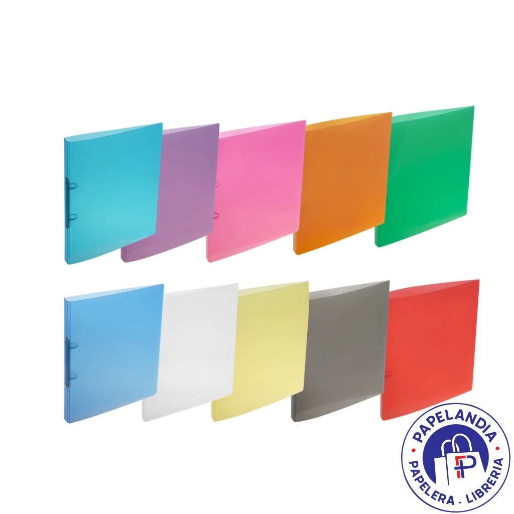 CARPETA RIDEO A4 2X20 PP LISA TRASLUCIDO 2114 AZUL