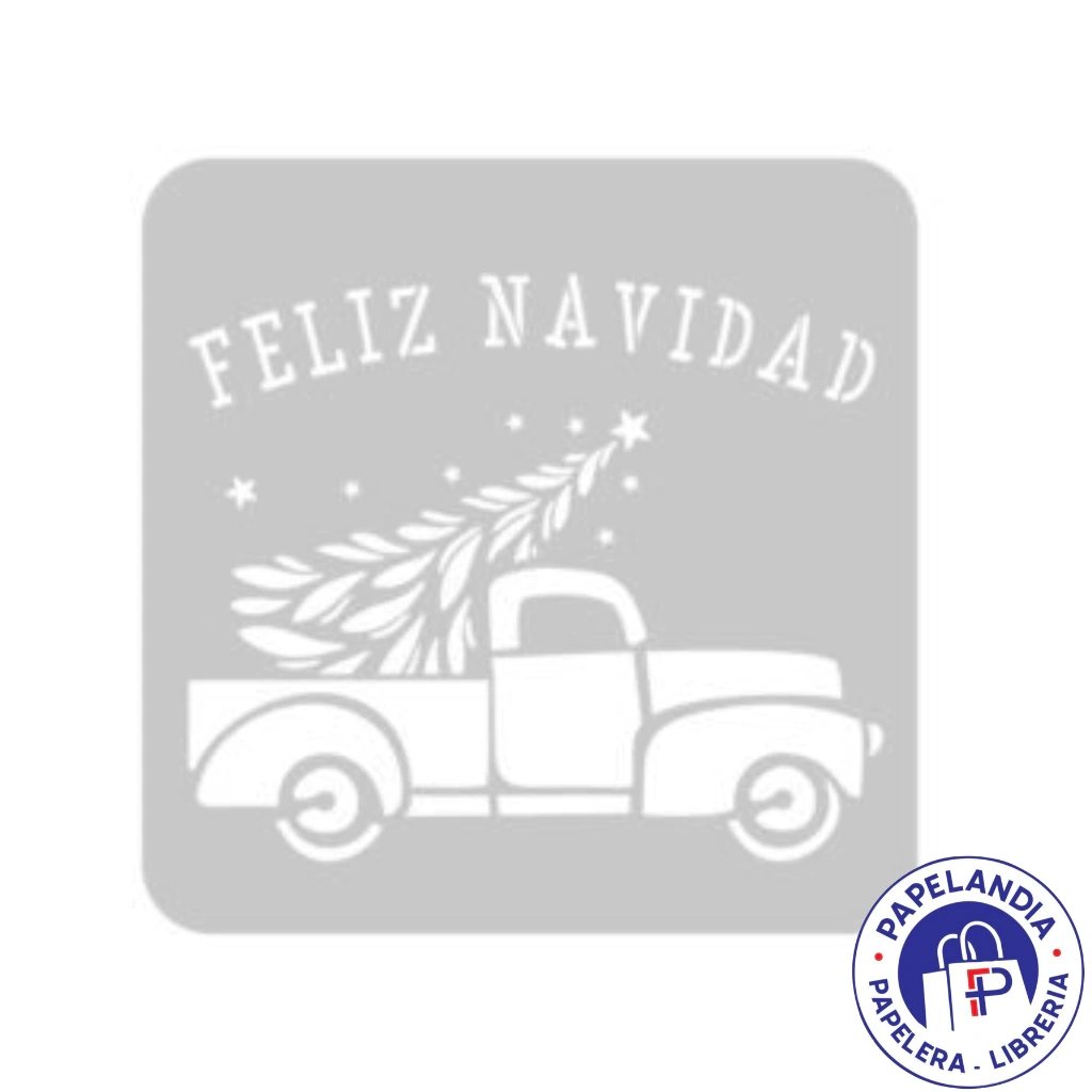 STENCIL 30X30 CAMION NAVIDEÑO 1265