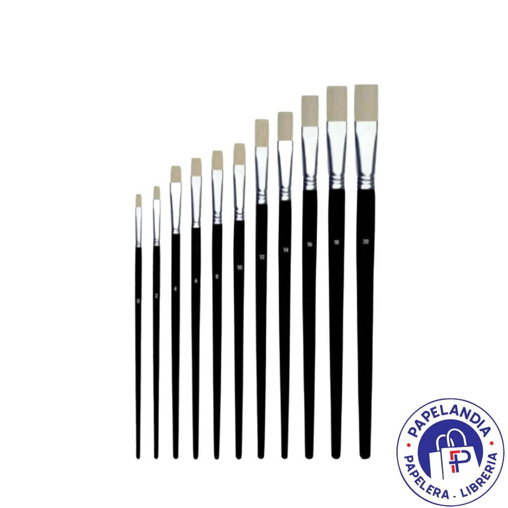 PINCEL CHATO PELO DE CERDA NEGRO OLAMI N14