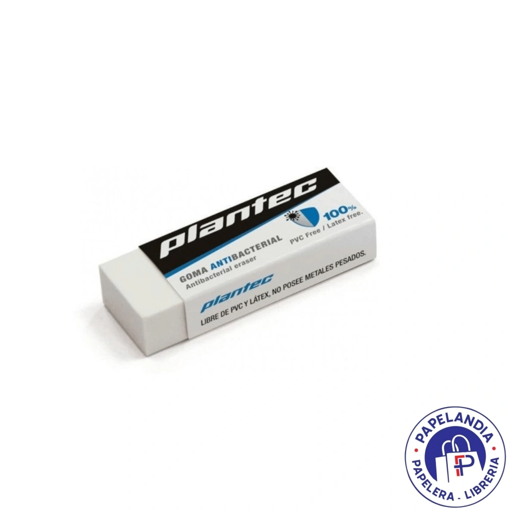 GOMA PARA LAPIZ ANTIBACTERIAL 60X20X11MM 28GRS PLANTEC