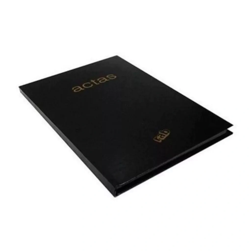 LIBRO ACTA CARTA CLOCHETTE 2 MANOS TAPA NEGRA 2261/N