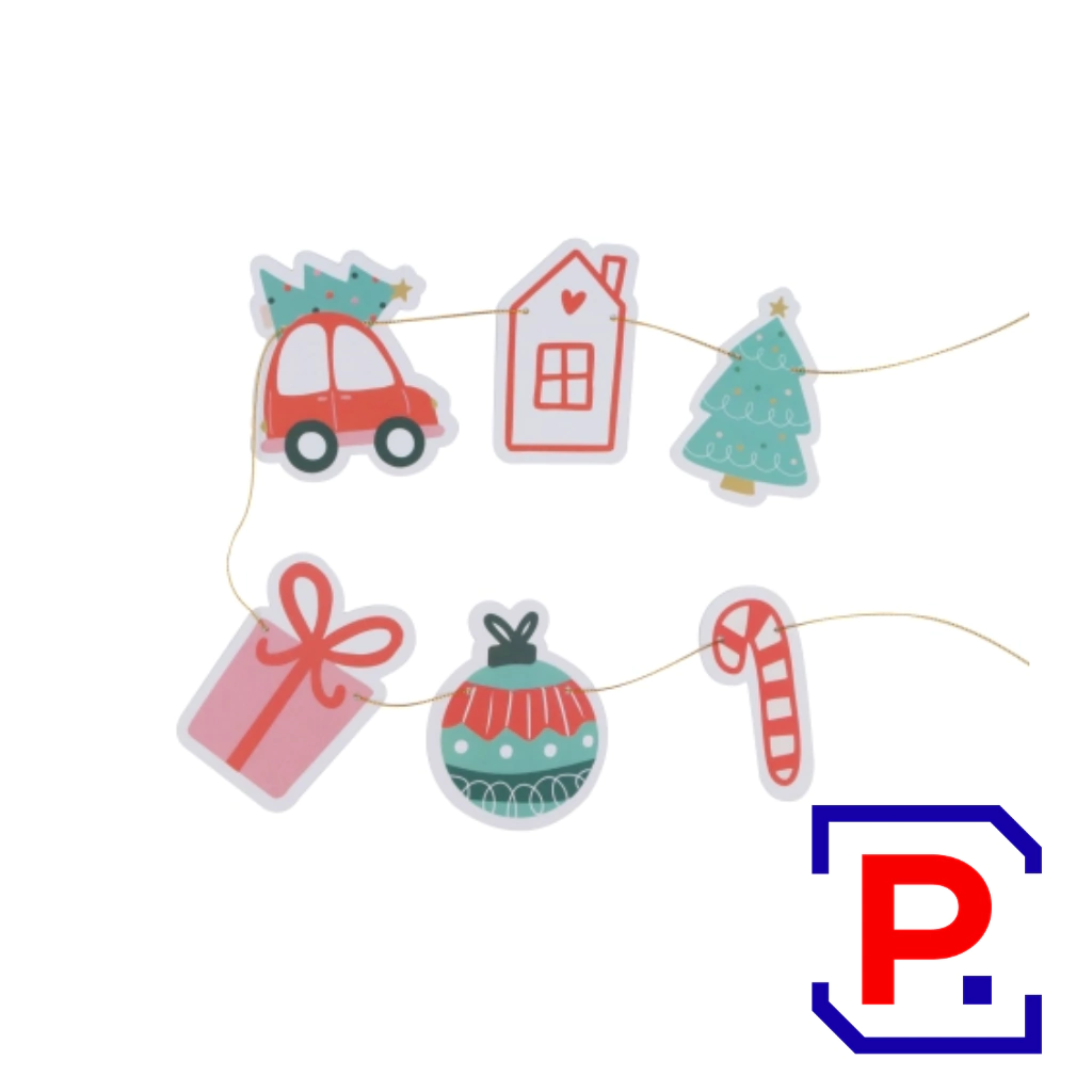 IBICRAFT DIE CUTS 180GRS 6 DISEÑOS + CORDEL NAVIDAD 600888