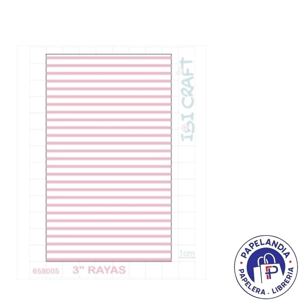 PLANTILLA 3 PULG TEXTURADO 2D RAYAS 658005