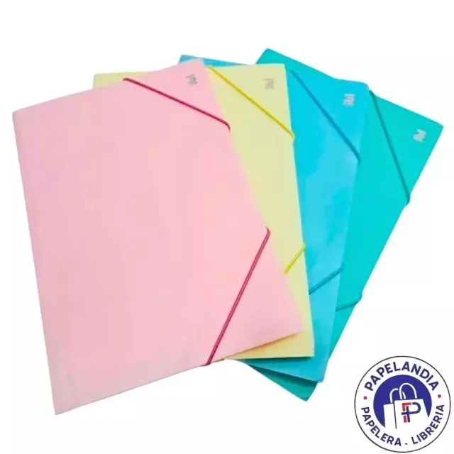 CARPETA CON ELASTICO OFICIO PASTEL ROSA PASTEL