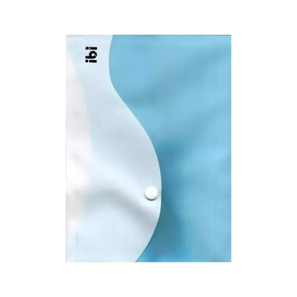 SOBRE PLAST. A4 C/BROCHE PASTEL Celeste pastel