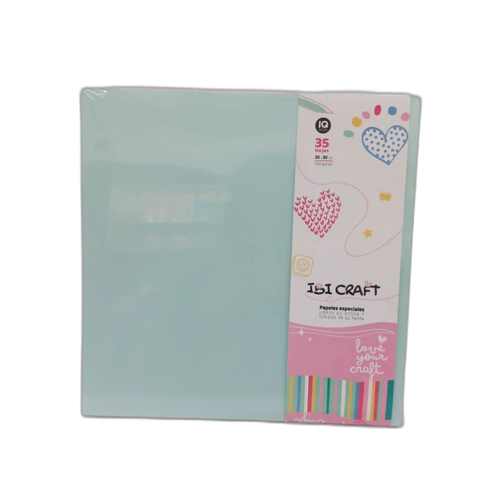 PAPEL SCRAP 30X30 CM 160 GRS 35 HJS PASTEL IBI 600800