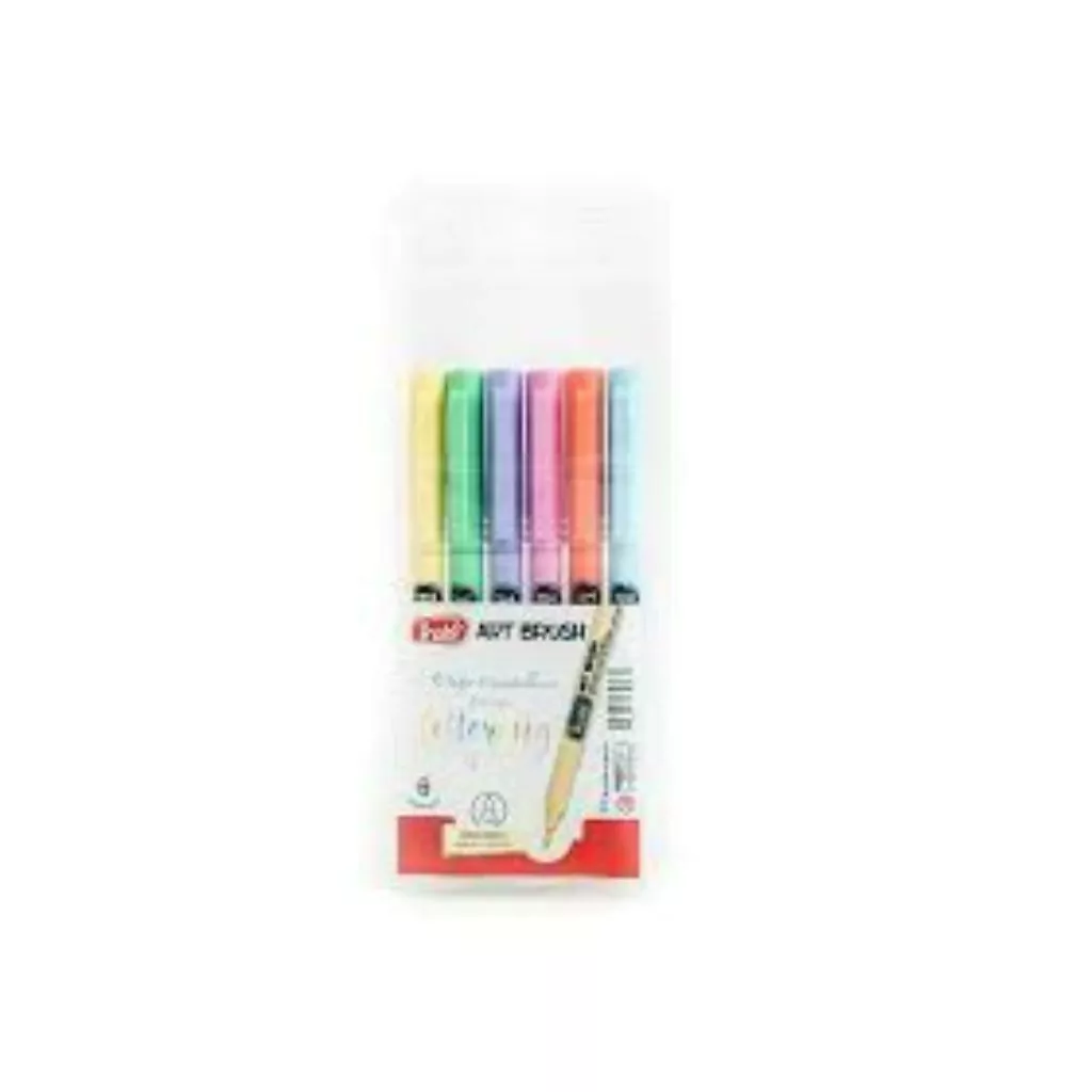 MARCADOR ART BRUSH PASTEL X 6