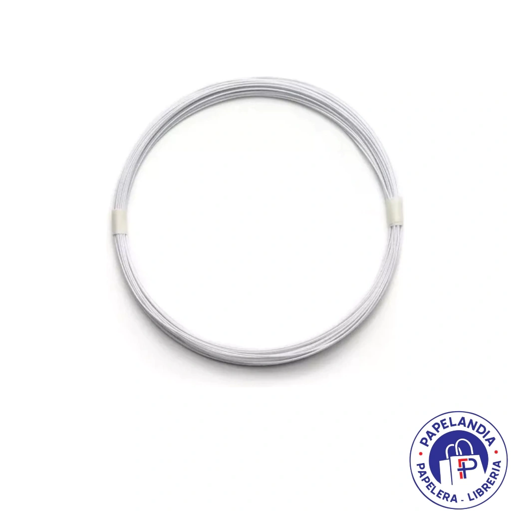 ALAMBRE FORRADO BLANCO N°20 X 5MTS