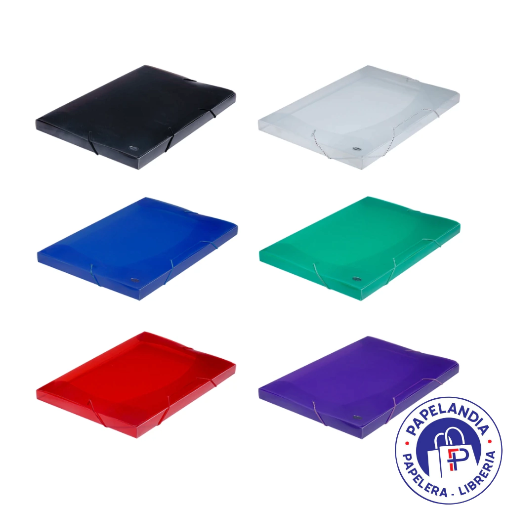 CAJA CON ELASTICO OFICIO 2CM LINE 0174 ROJO