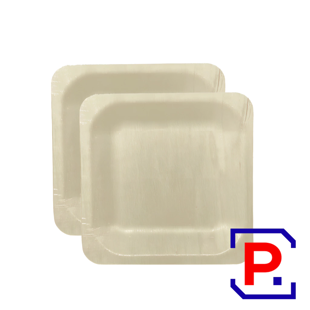 PLATO DE MADERA CUADRADO 21CM X 12UN DPB21