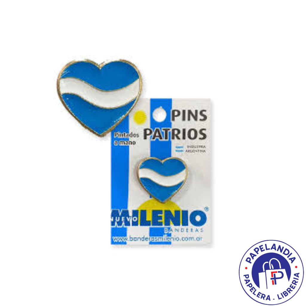 PIN ARGENTINA METALICO NRO 10 CORAZON
