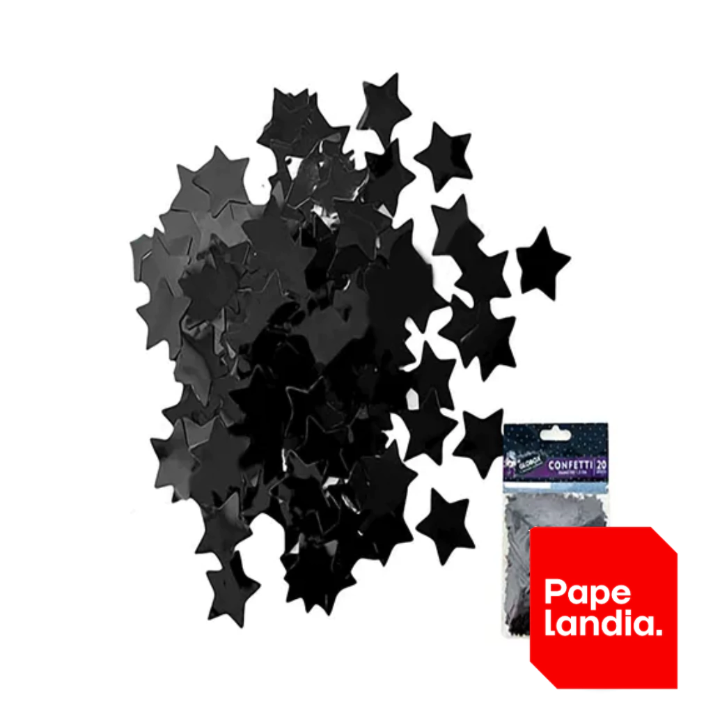 CONFETTI METAL ESTRELLA NEGRA (20GS) 72416