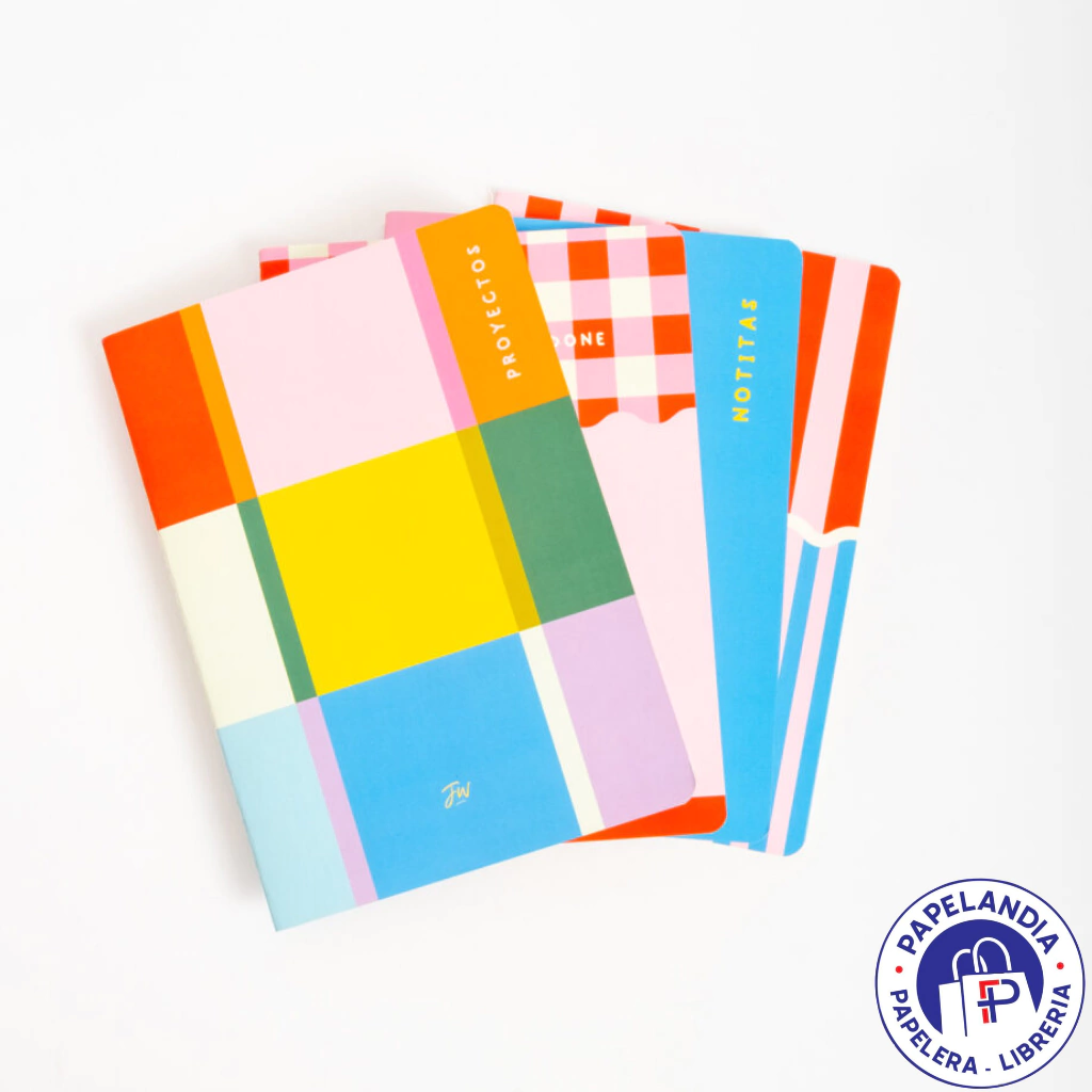 SET DE CUADERNOS FW COLORBLOCK X 4 14.8X21CM 201391