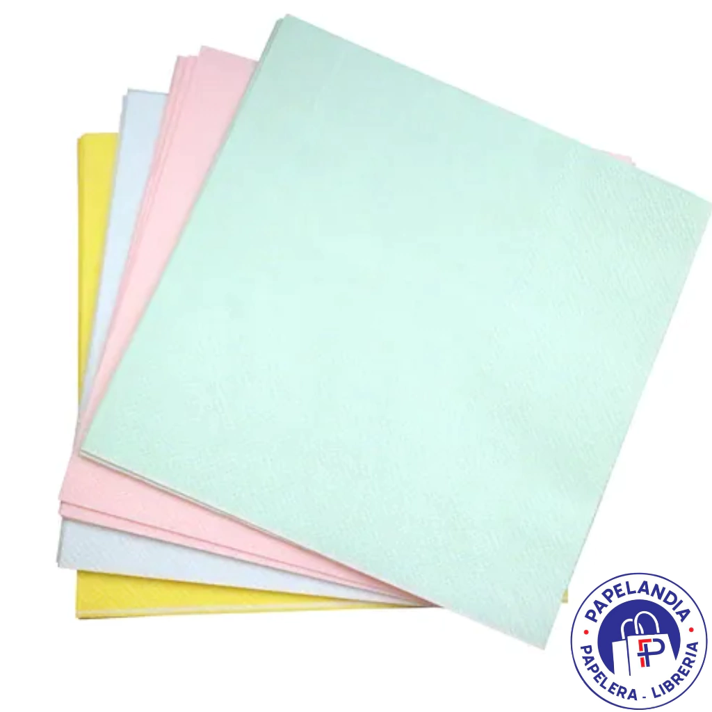 SERVILLETA DE PAPEL COLOR *PASTEL* SURTIDO X 20 UNIDADES DSE045