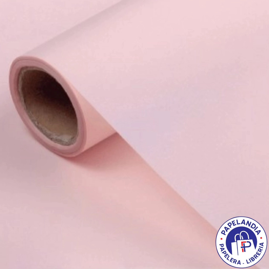 PAPEL COREANO 57 X 10MTS ROLLO ROSA LISO 647020