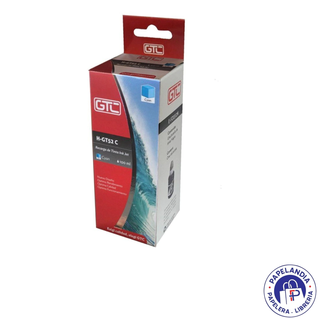 TINTA ALTERNATIVA P / HP 52C CYAN 100ML H-GT52-C GTC