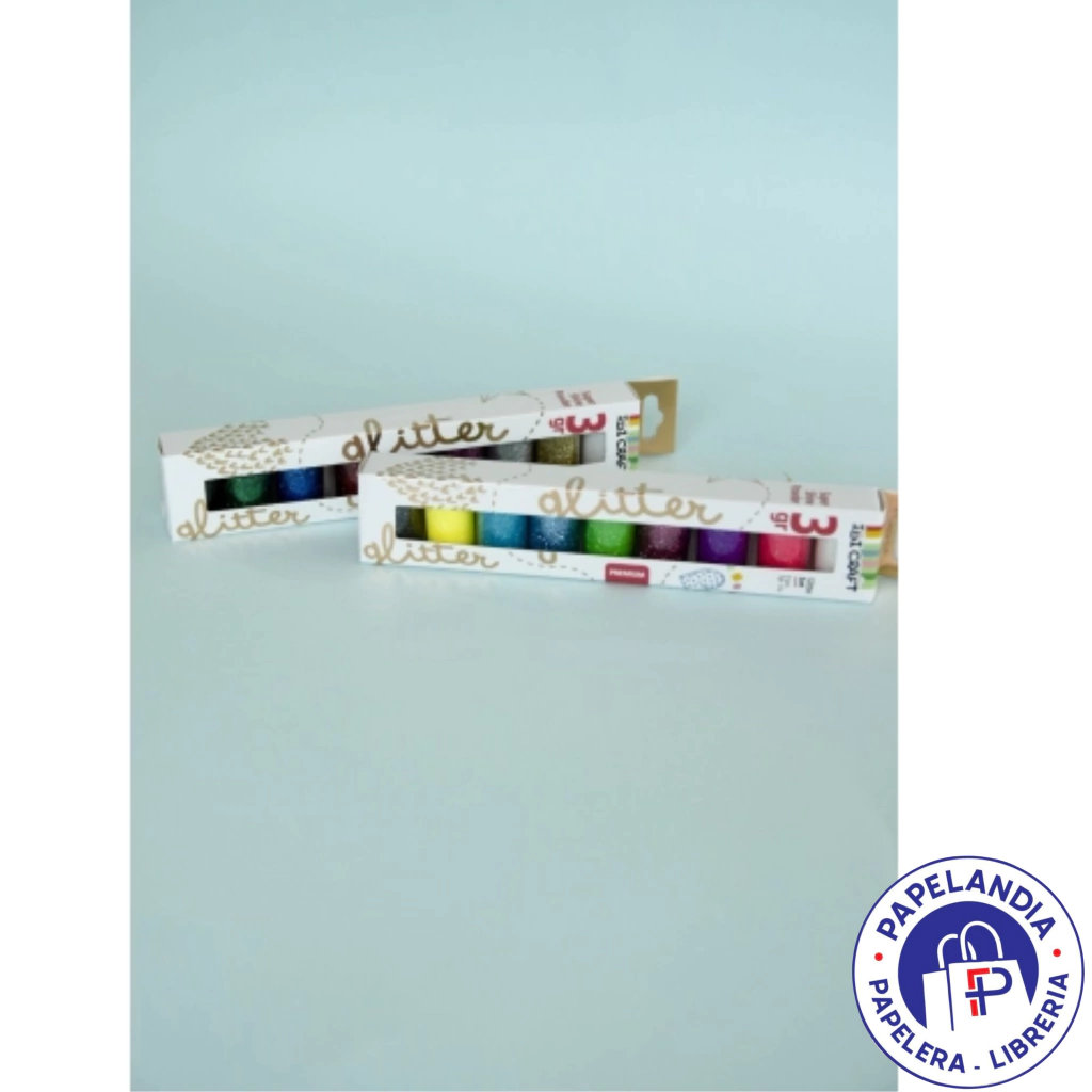 GLITTER POLVO SET 9 COLORES 3GRS C/U PASTELES 657202