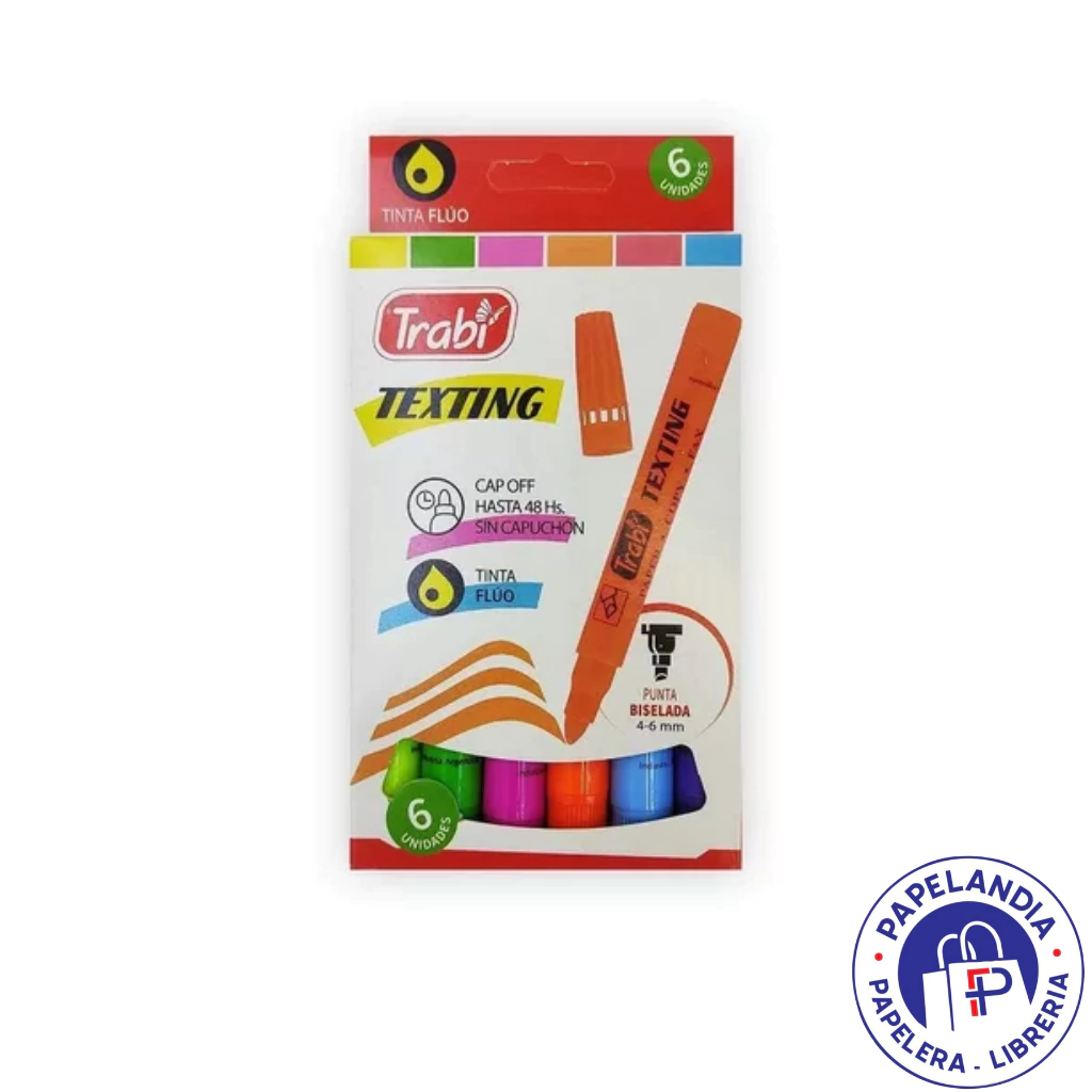 RESALTADOR TRABI TEXTING FLUO SURT X 6