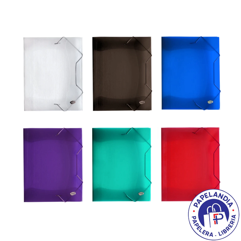 CARPETA 3 SOLAPA 35X50 0164 PP TRANSLUCIDO RIDEO AZUL