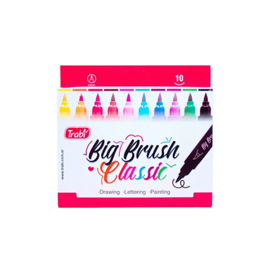 MARCADOR BIG BRUSH X10 SURTIDO TRABI (CLASSIC)