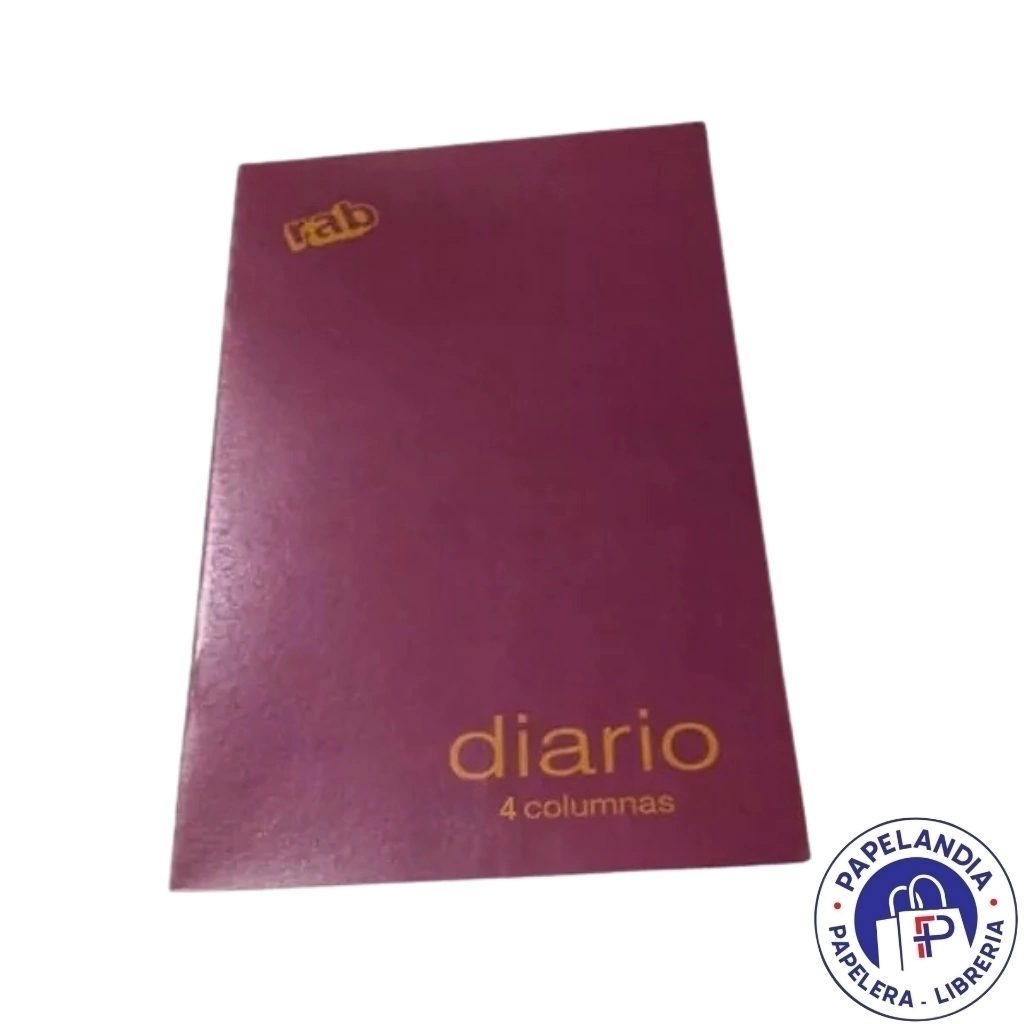 LIBRO DIARIO 4 COLUMNAS ALTO 22X33CM TAPA FLEXIBLE 40PAG 1726/D4