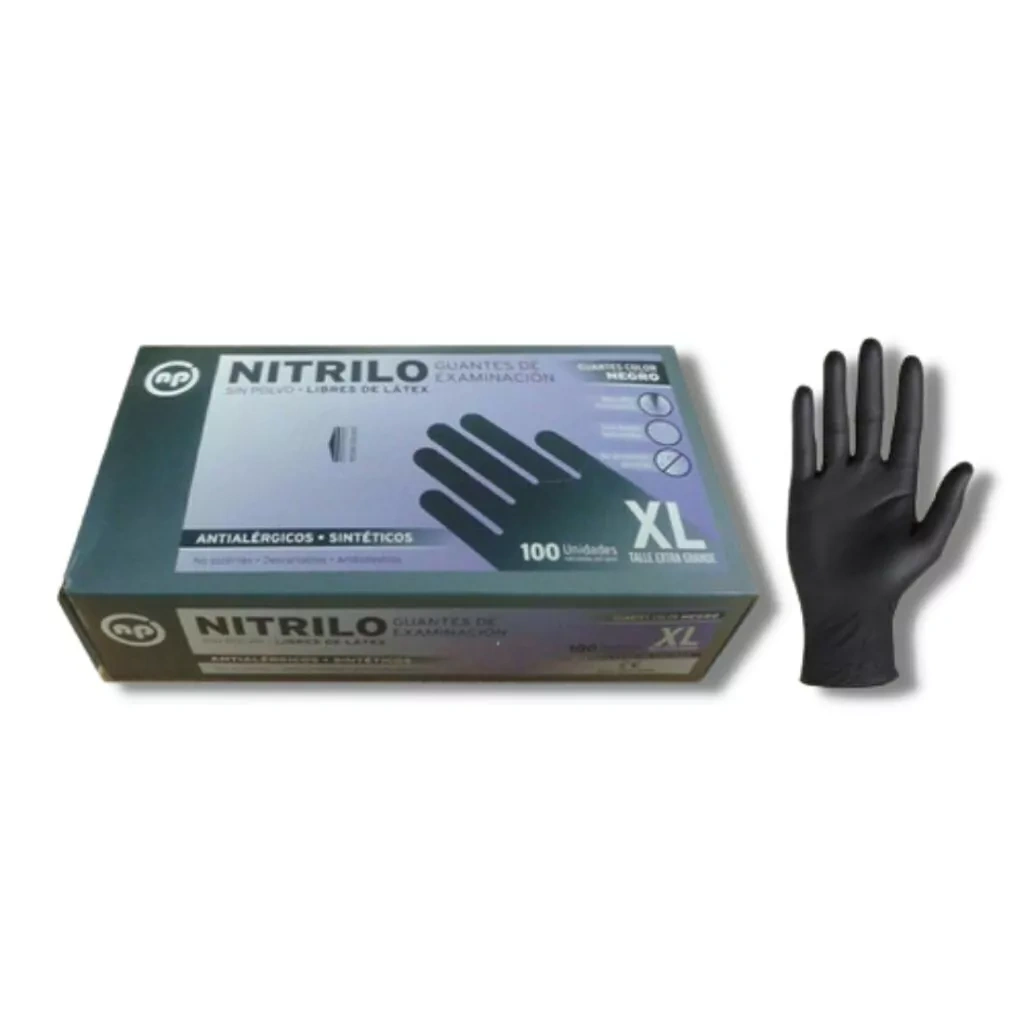 GUANTES NITRILO NEGRO X100 L
