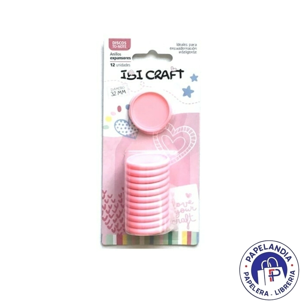 DISCOS DE EXPANSION 32MM. X 12PCS MEDIANO ROSA 650225