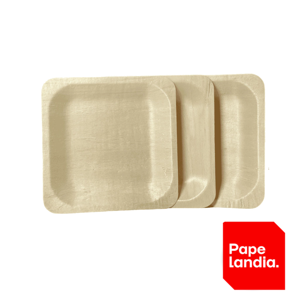 PLATO DE MADERA CUADRADO 15CM X 12UN DPB15