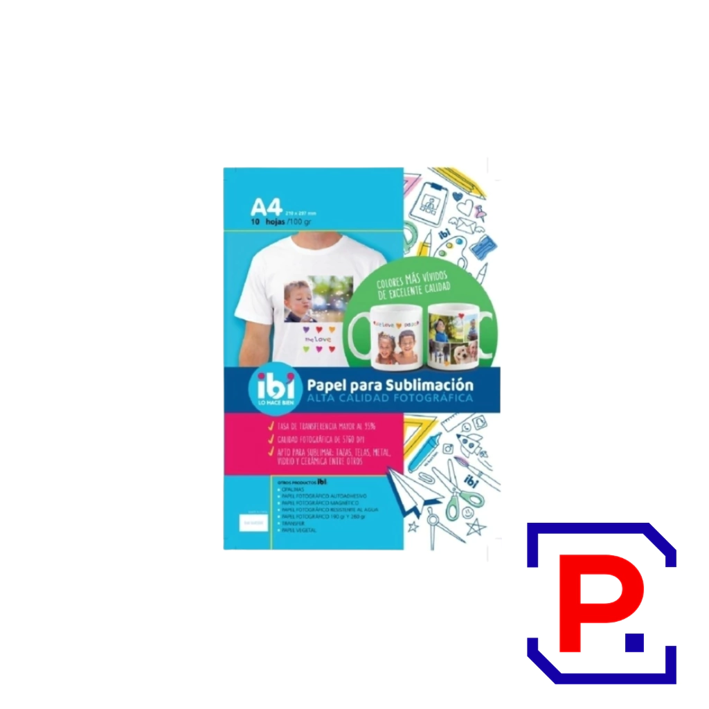 PAPEL PARA SUBLIMAR A4 100GRS X 10HJS 635020