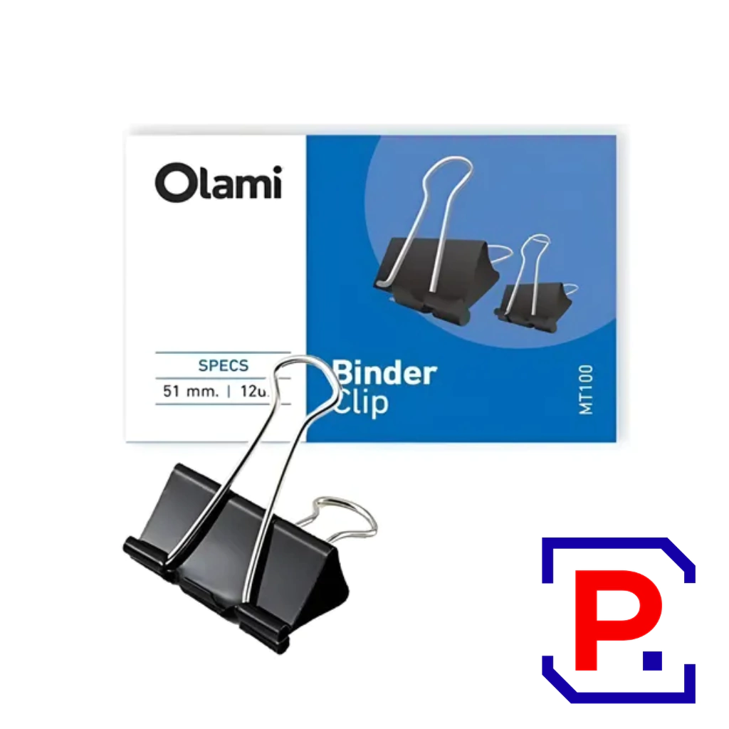 APRIETA PAPEL BINDER CLIP 51MM MT100 CAJA X 12 UNIDADES
