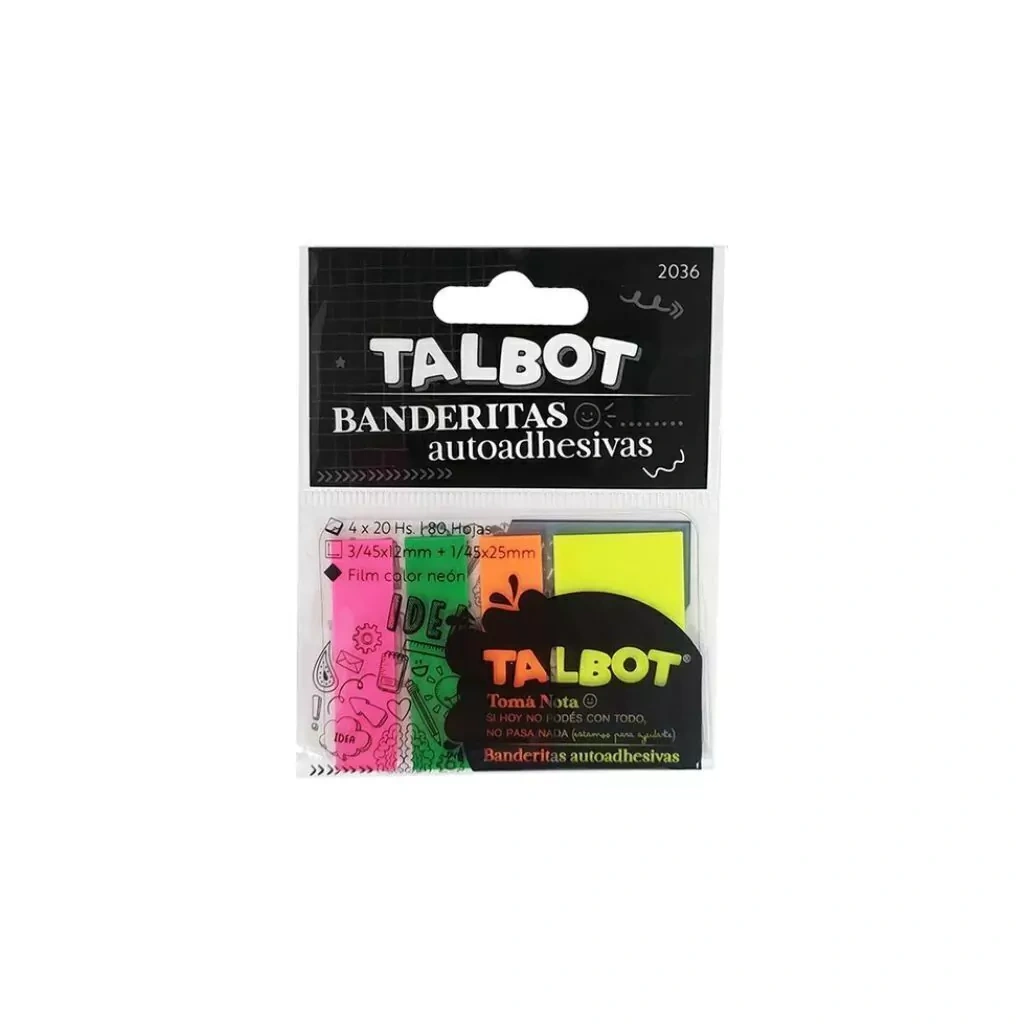 BANDERITA FILM INDEX TALBOT X 80H X 4BANDA COLOR SURT 2036