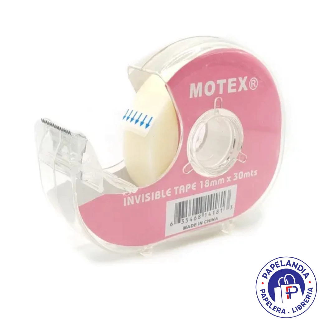 MOTEX CINTA INVISIBLE 18MM X 30MTS. C/RACIONADOR 141813 100118