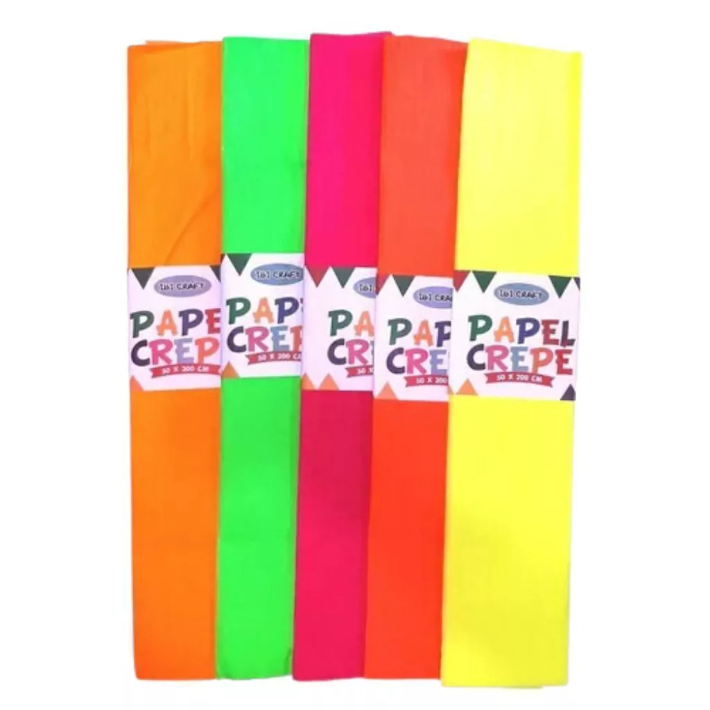 PAPEL CREPE FLUO 50X200CM Naranja