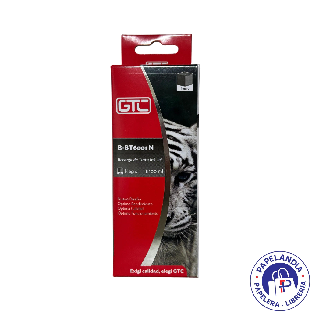 TINTA ALTERNATIVA P/ BROTHER T SERIES 5001 /6001 /D60 B-BT6001-N NEGRA - 100ML GTC