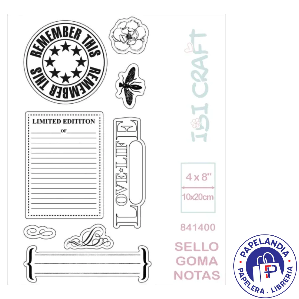 SELLO SILICONADO 4X8 PULG NOTAS 841400