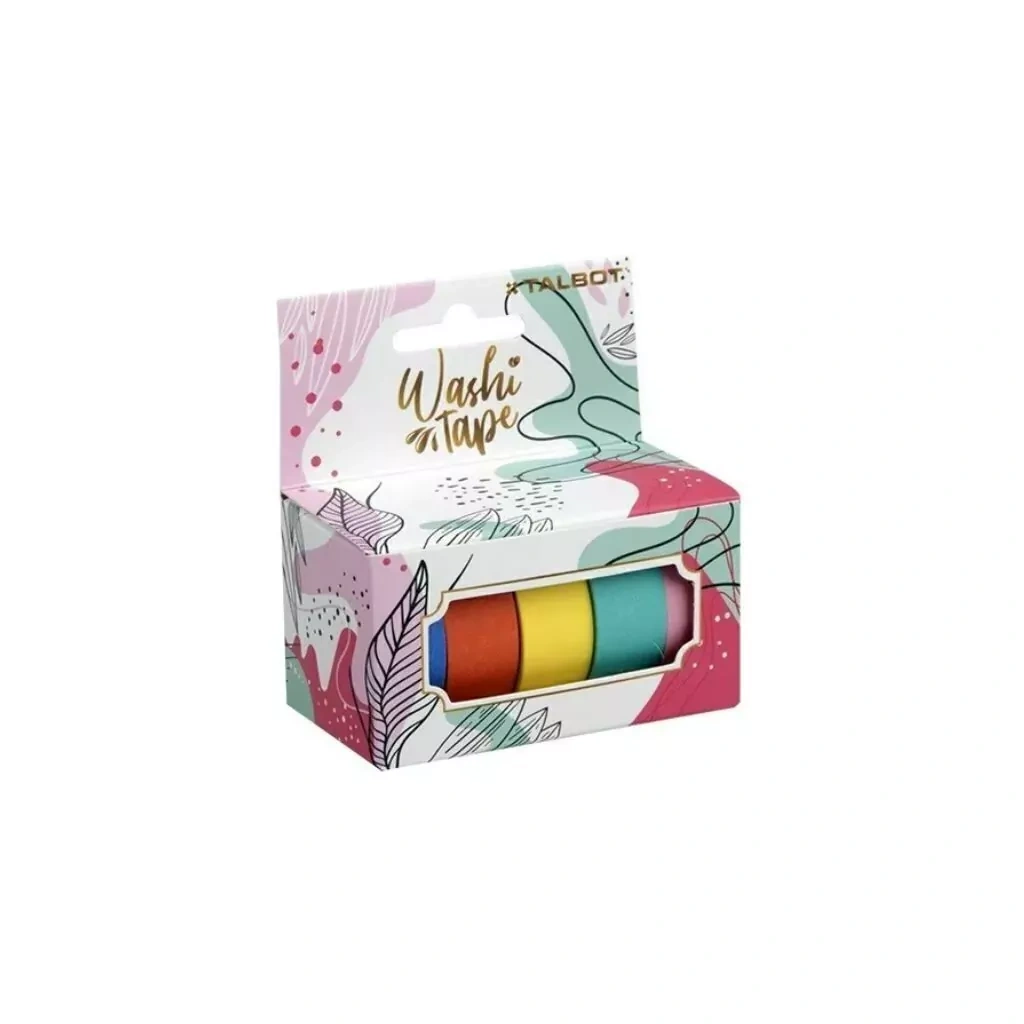 CINTA TALBOT WASHI TAPE 1.5X3MTS HANG TAG X 5 SOLID 4802