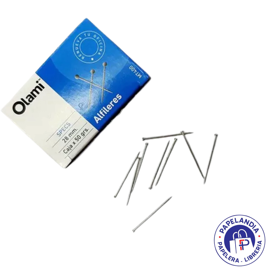 ALFILERES NIQUELADOS 50 GRS 28 MM OLAMI MT400