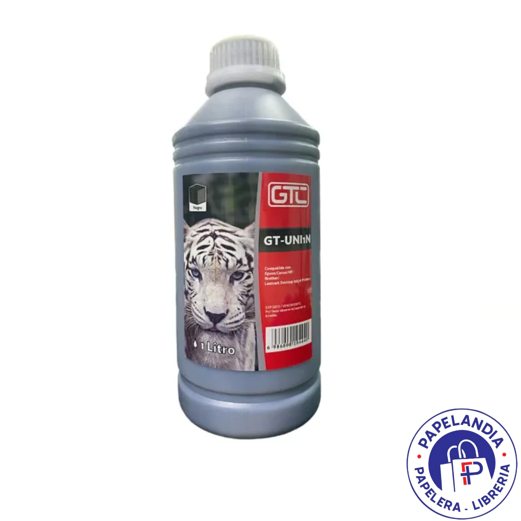TINTA UNIVERSAL SIST. CONTINUO GT-UNI1N P/EPSON/CANON/HP/BROTHER/LEXMARK NEGRO 1L GTC