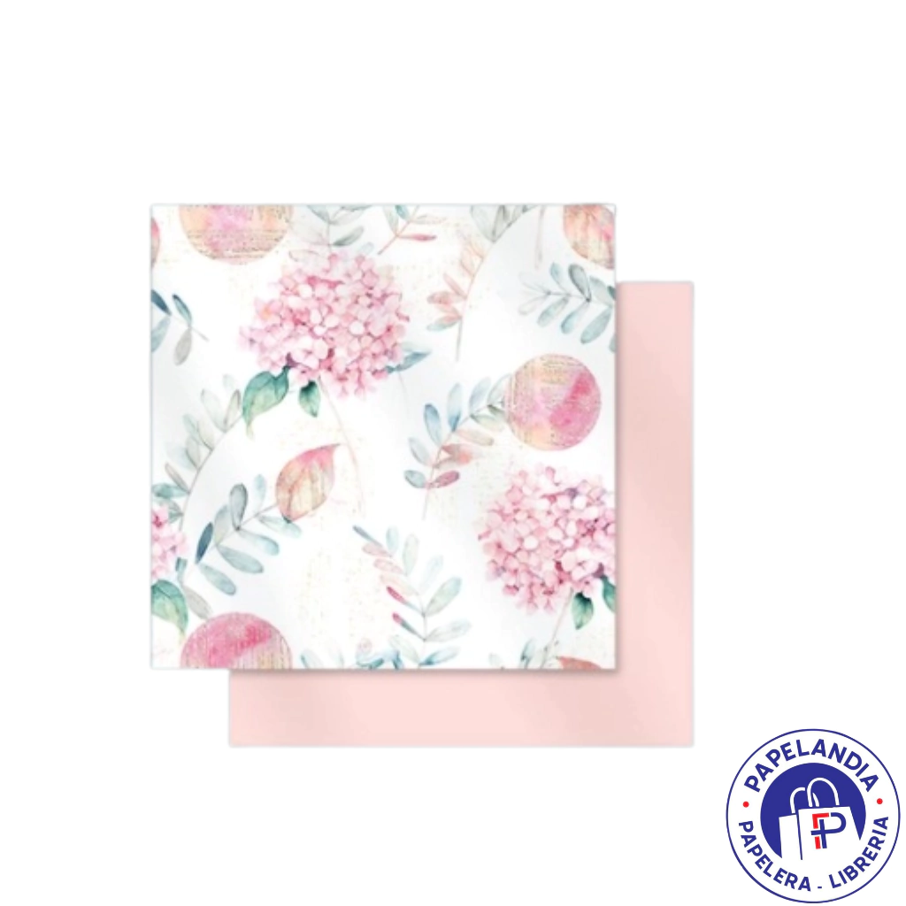 PAPEL COREANO 57 X 57CM ROSA/ FLOREADO 647030 (617030) PAQ X 20 UNID