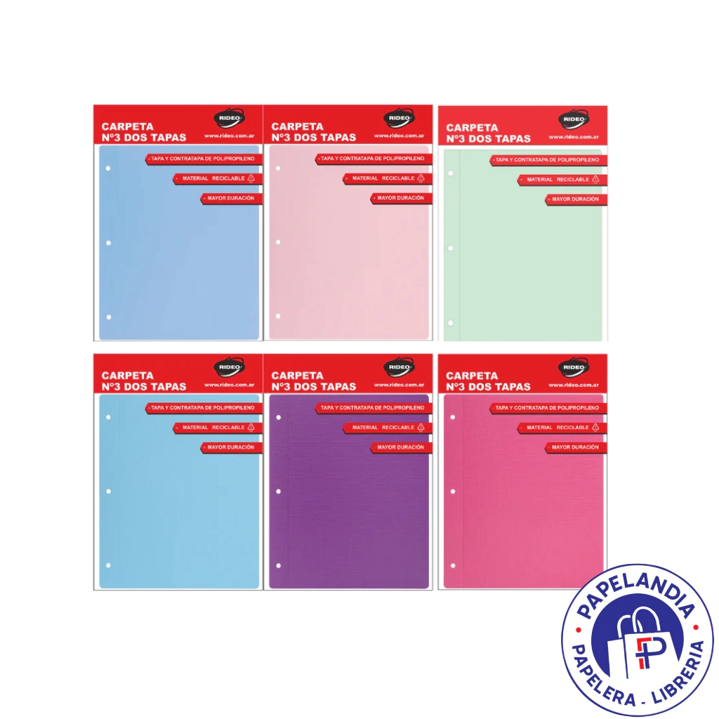 CARPETA N°3 DOS TAPAS MATT PASTEL 2803 TURQUESA