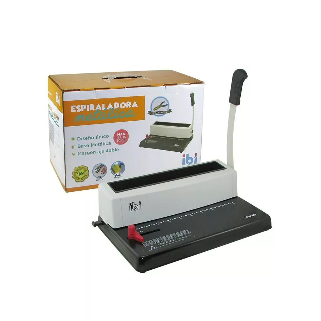 MAQUINA ESPIRALADORA A4 12 HJS IBI + PINZA